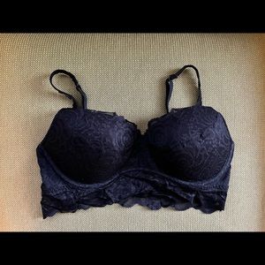 Pink lace push up bralette